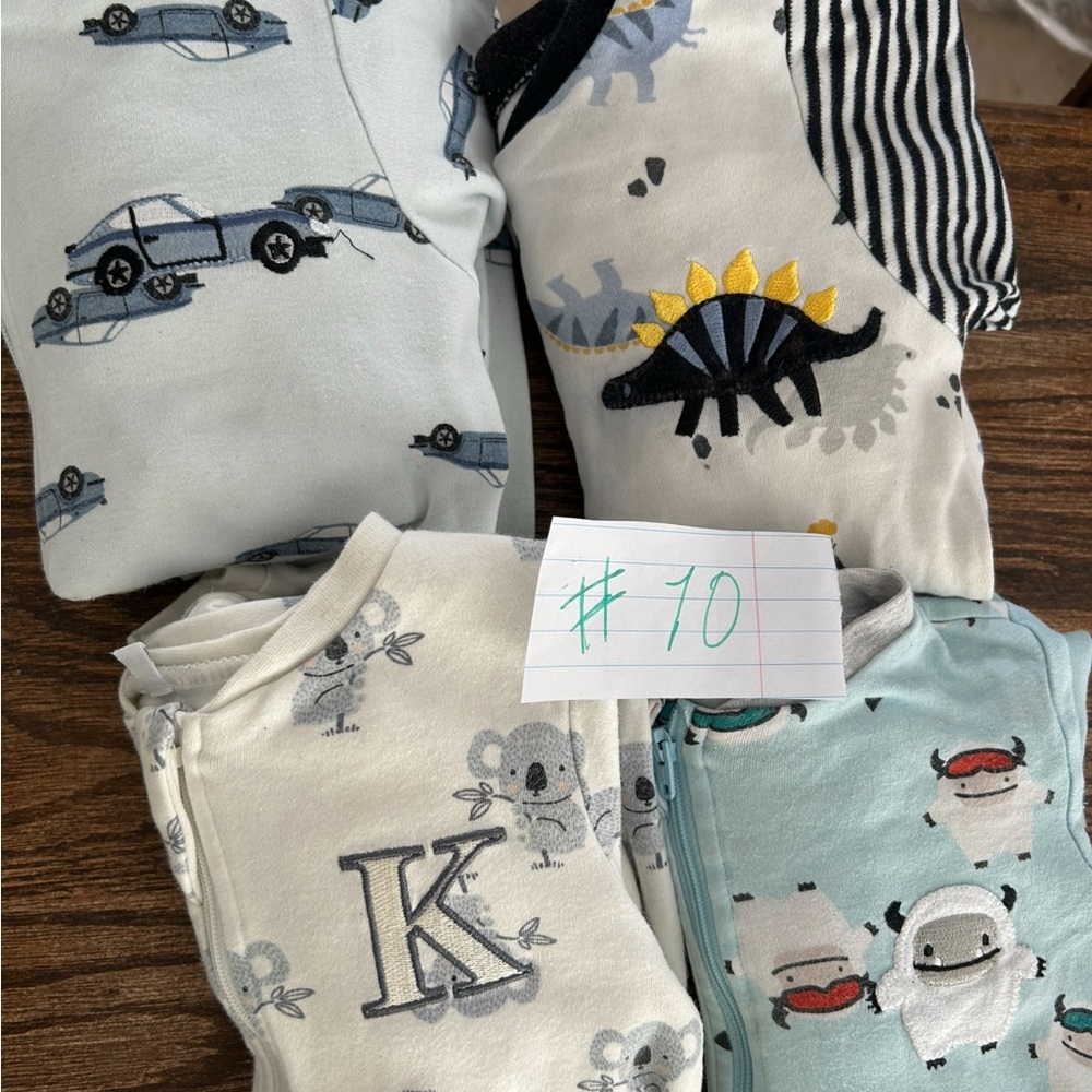 Kids Pajamas Set with Dinosaur and Koala Prints